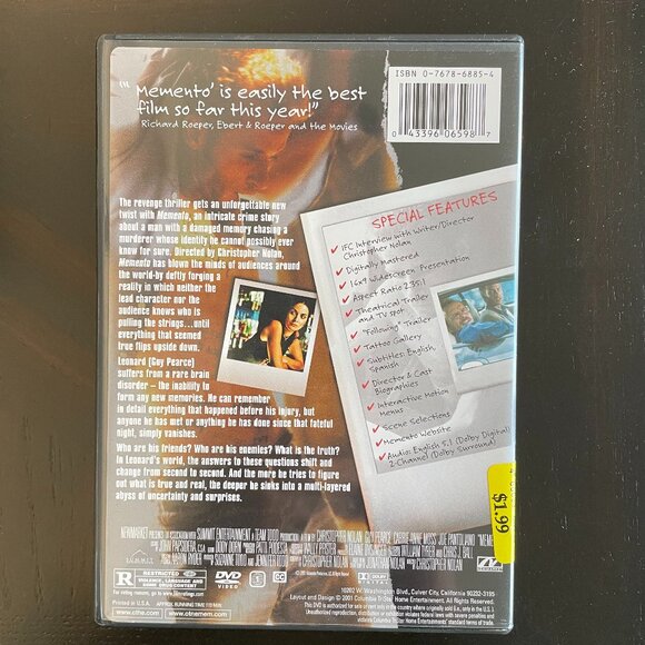 Momento DVD (2001) R - Picture 2 of 3